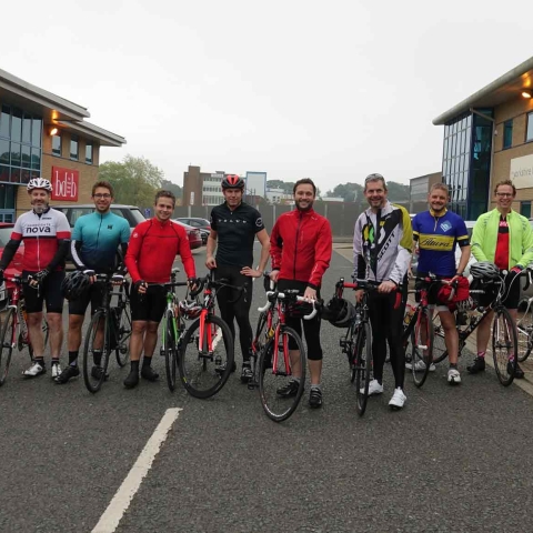 The start of last year’s sponsored bike ride