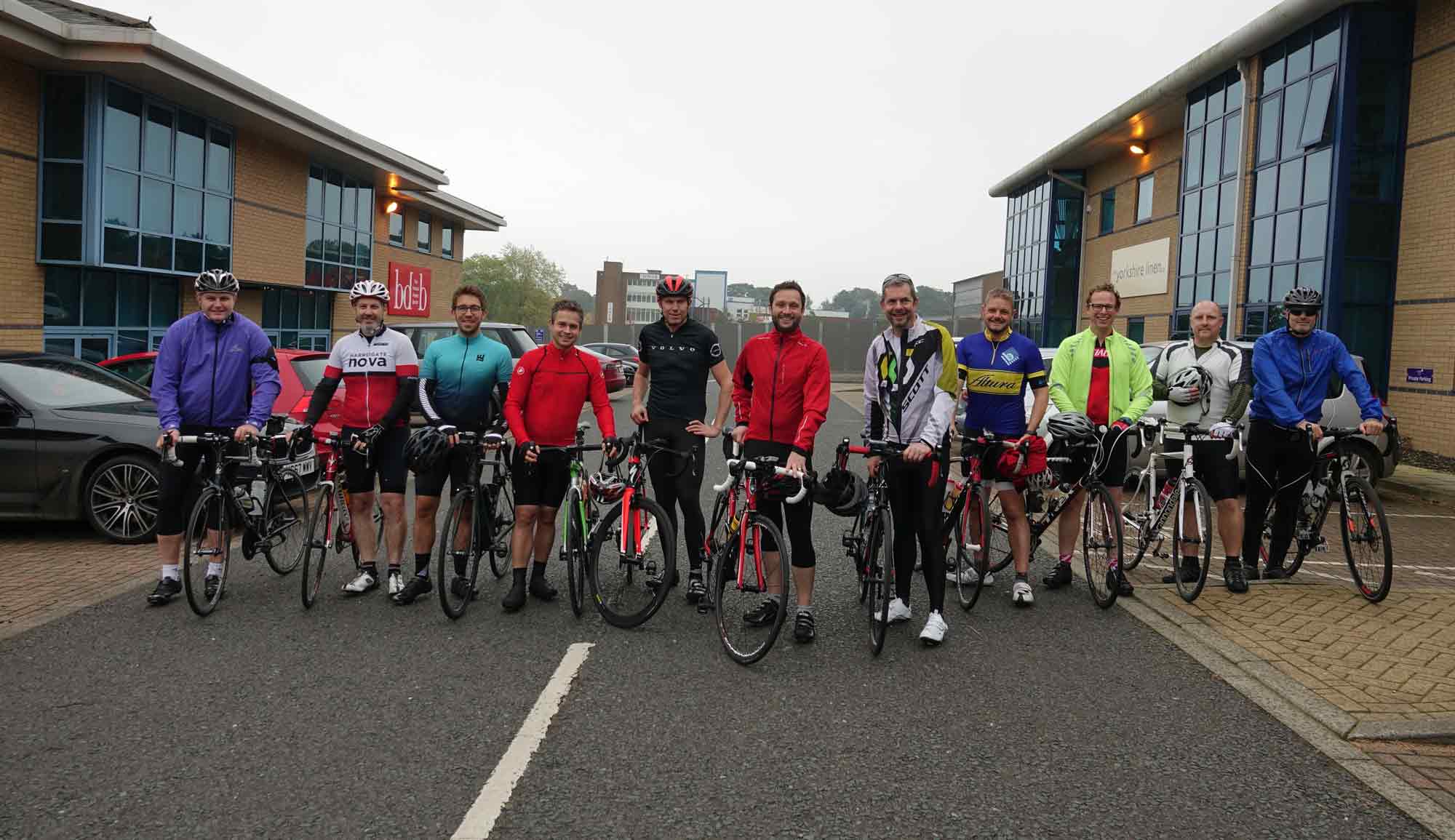 The start of last year’s sponsored bike ride