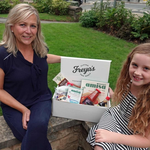 Carleen Booth and her niece, Freya Lehan, whom Freya’s Gluten Free World is named after