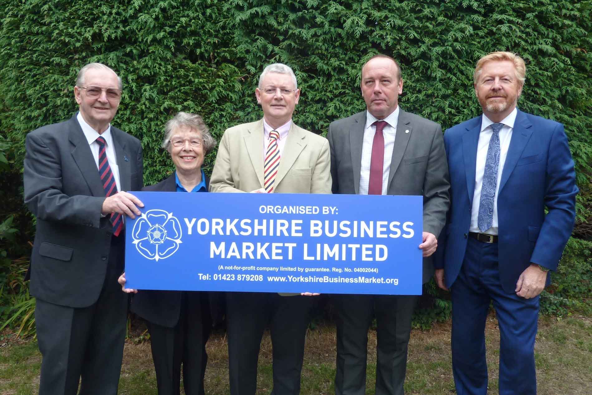 YBMYS: Pictured from left are Brian Dunsby, Beryl Dunsby, Mark Lancaster, Philip Bell and Andy Chaffer 