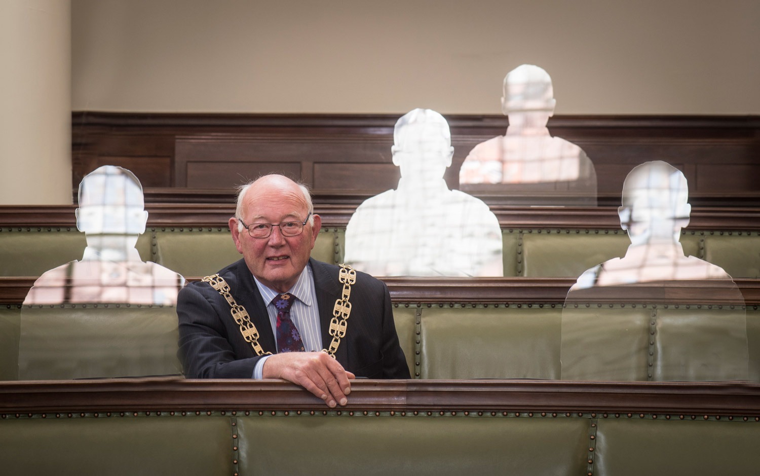 North Yorkshire County Council chairman Robert Windass with some of the figures