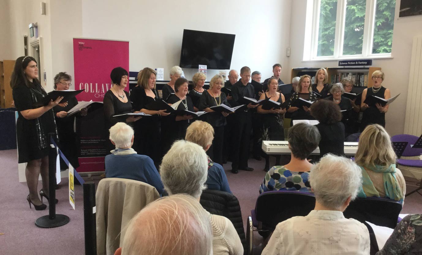 Collavoce Choir will be at Harrogate library for National Libraries Week