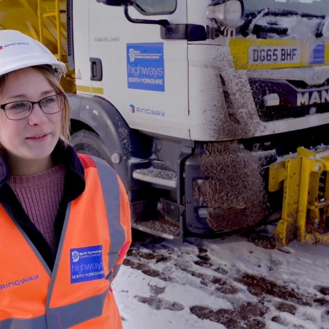 Leah Morrison is one of the gritter drivers and can find herself going out at all hours of the day and night during severe winter weather