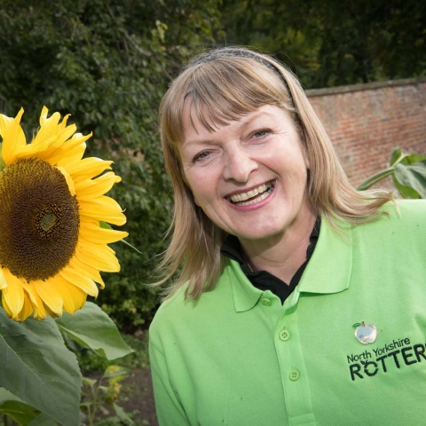 Rotter Pauline Percival, who was awarded the ‘golden apple’ for her ten years with the team