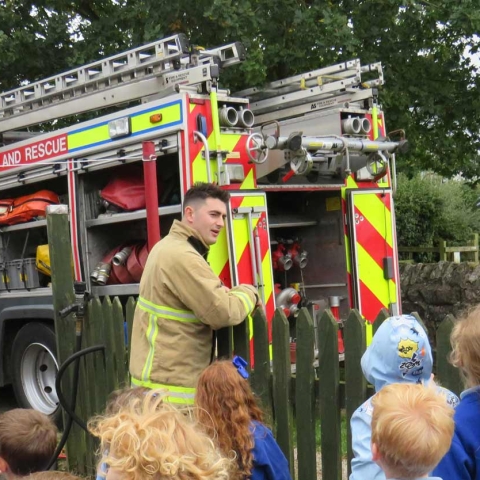 Bishop Thornton School Welcomes Ripon Firefighters