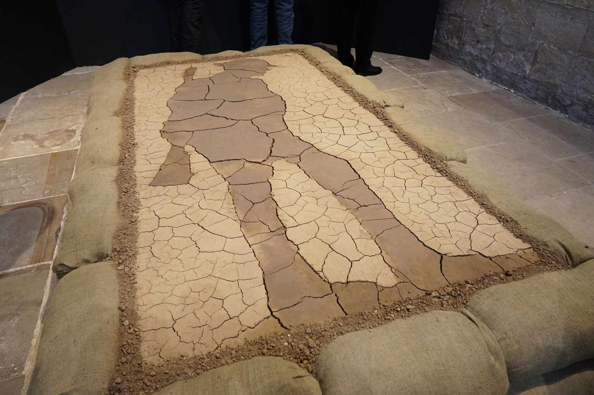Ripon Cathedral has "Fields of Mud" an art installation by Dan Metcalfe.