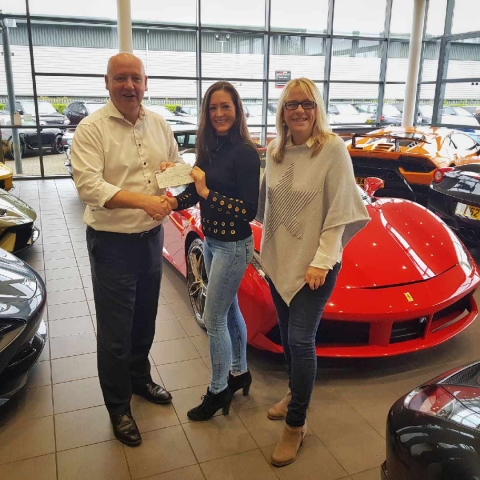 John Graeme, owner of Redline Specialist Cars, Staff Nurse Jude Viviesh and Emergency Nurse Practioner,  Clare Mugatroyd