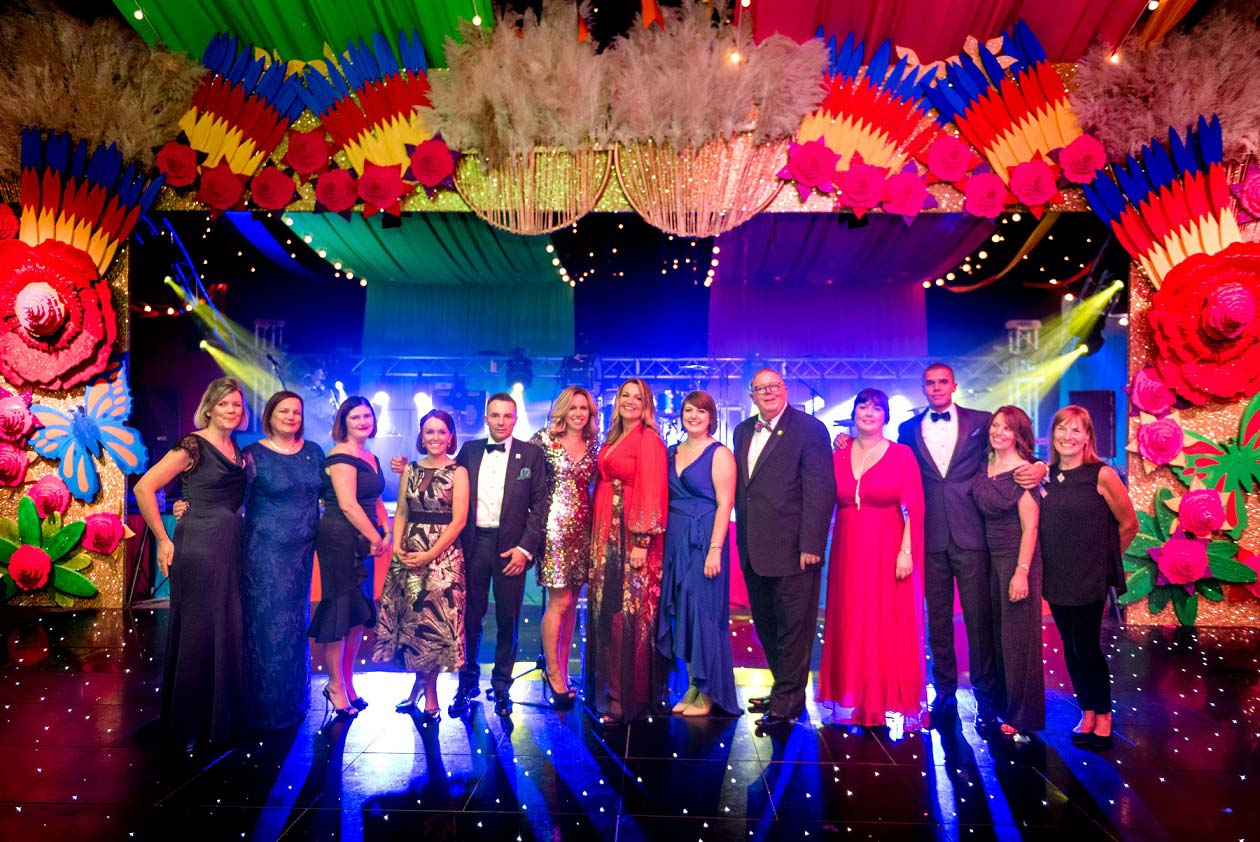 L-R; Claire Brook, Caitriona Hollis, Joanne Henderson, Clare Carby, Mark Nelson, Martha Phillips, Eleanor Richardson, Jazz guy, Phil Taylor, Kirsty Guy, Tim Smith, Helen Strain and Jo Clarkson (the Firecracker Ball committee)