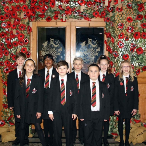Front row: All Year 7 students – Rhianna Crawley, Ben Pittard, Nat Dukes. Back row: Zak Etchells, Anjali Arthur, Ben Gilmour, Lyla Stringer and Lois Storey.