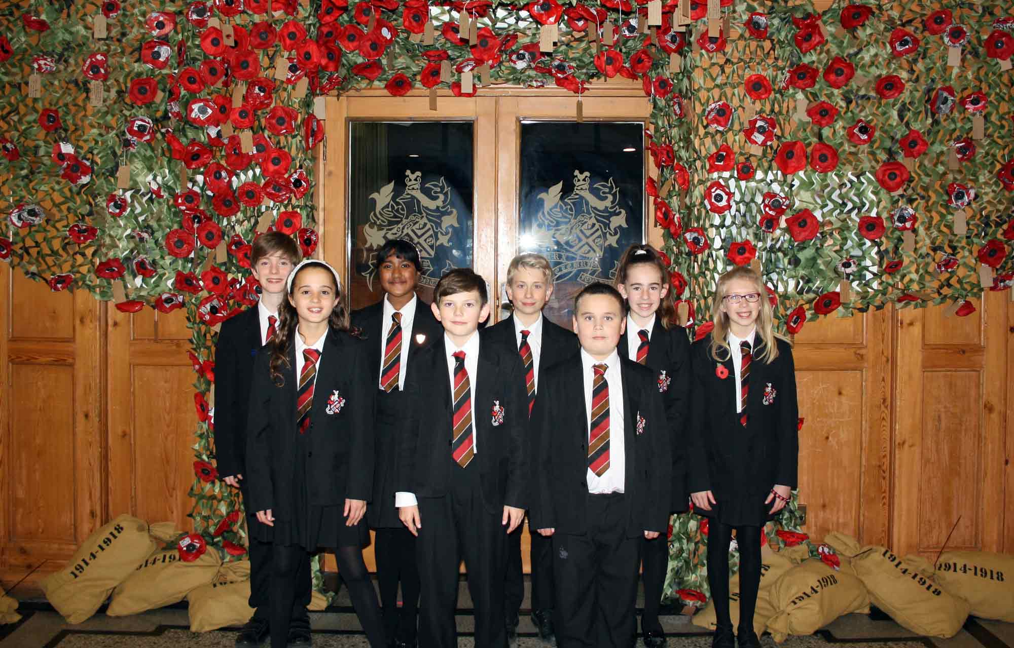 Front row: All Year 7 students – Rhianna Crawley, Ben Pittard, Nat Dukes. Back row: Zak Etchells, Anjali Arthur, Ben Gilmour, Lyla Stringer and Lois Storey.