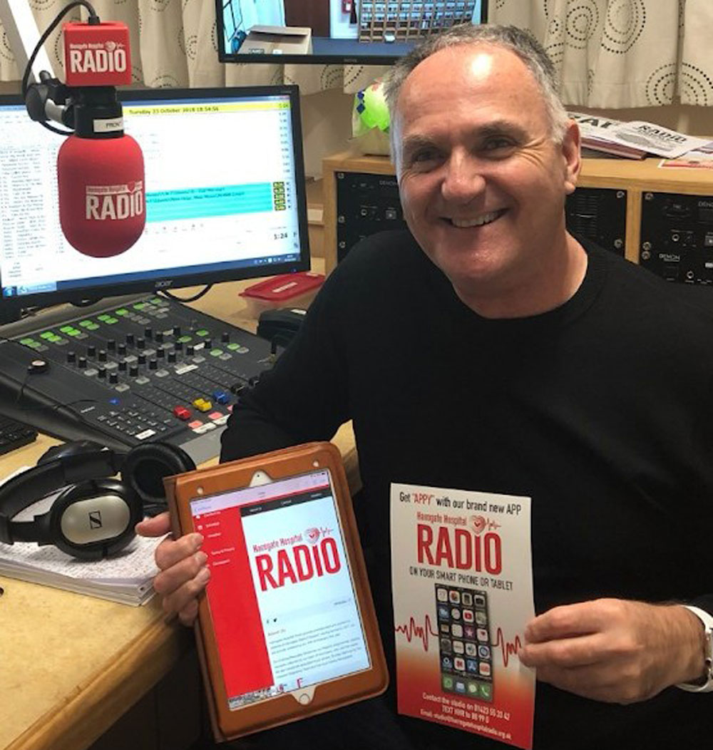 Harrogate Hospital Radio chairman Mark Oldfield