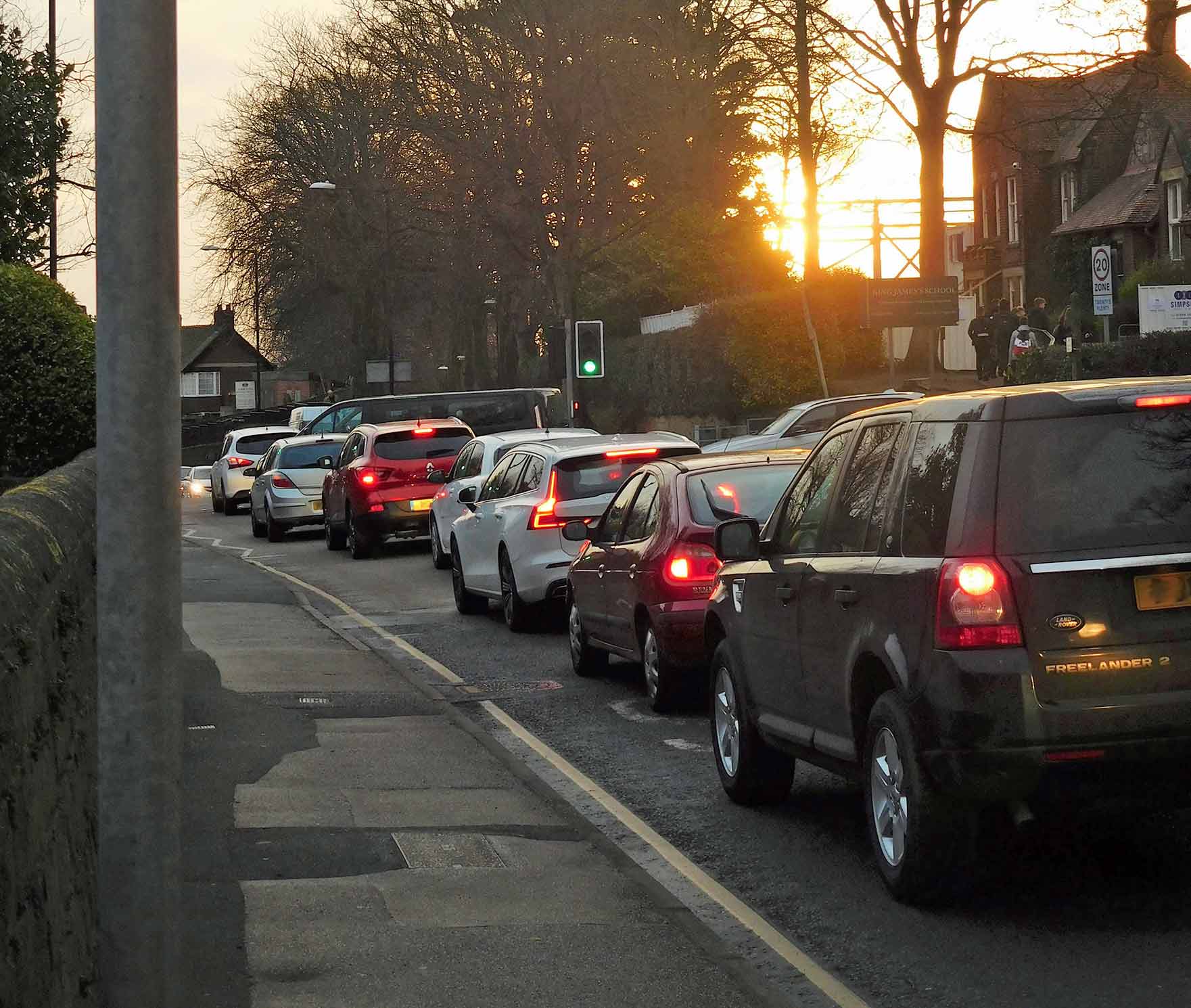It is hoped that one benefit of the park and stride scheme will be to reduce traffic near King James School at school arrival and departure times
