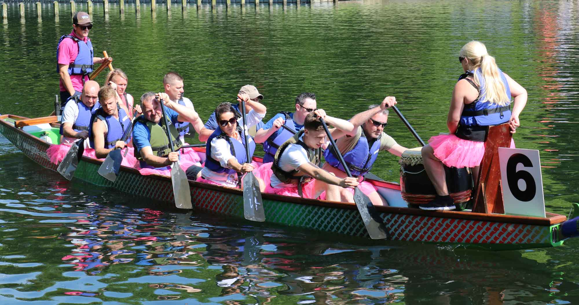 Competitors taking part in last year’s Leeds Dragon Boat Race at Roundhay Park