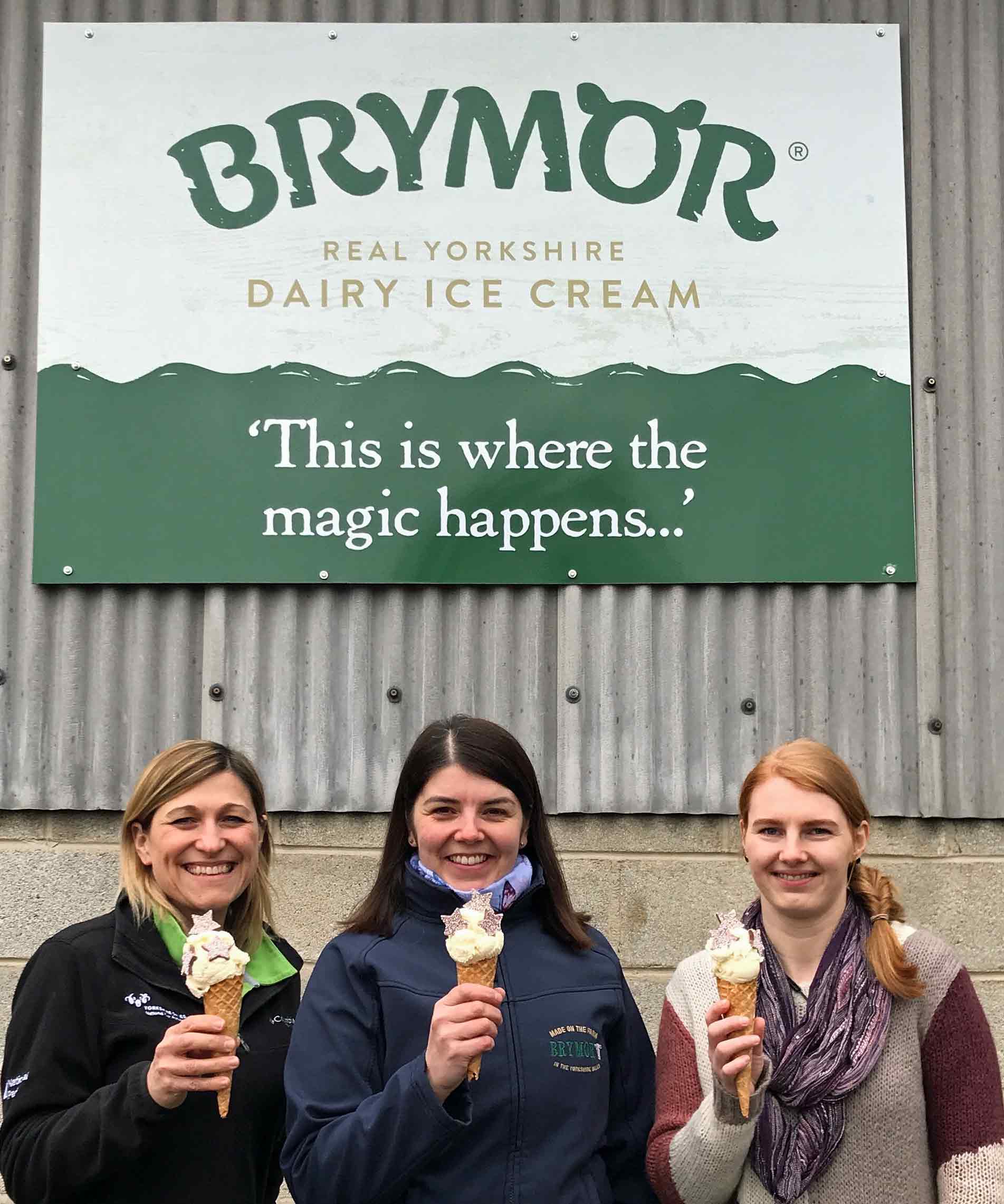 Left to Right Helen Dalton (Tourism Office at YDNPA) Laura Alderson Brymor’s Sales and Marketing Manager and Katy Foxford (Tourism Support Officer)