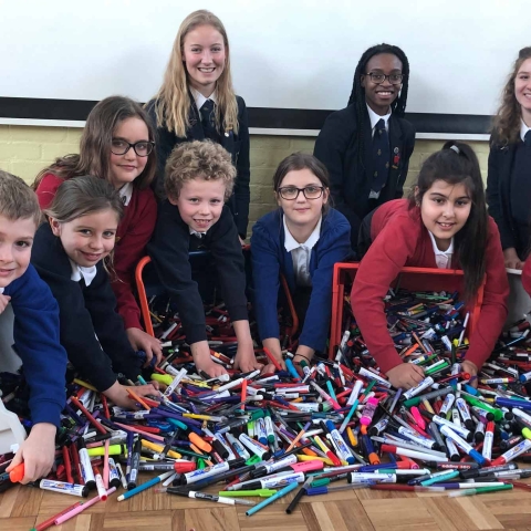 back row (l-r) Georgie Turner, Sola Sowole and Poppy Robinson; front (l-r) Alex Bainbridge, Millie Piggott, Aria Writer, William Parkes, Paige Hooren, Gracie Hudson and Rihanna Morris