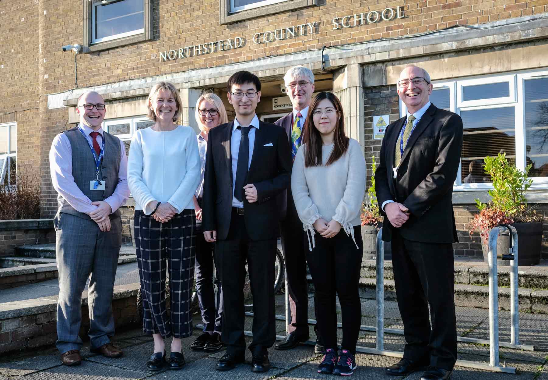 Matthew Davies - Primary Mastery Specialist, Kim Mitchell - Primary Mastery Lead for the Yorkshire Ridings Maths Hub, Emily Crankshaw - Primary Mastery Specialist, Lu Yong - Shanghai teacher, Colin Prestwich – Maths Hub Lead, Chen Jiajun - Shanghai teacher and Jim Lidgley, Headteacher at Northstead Community Primary School