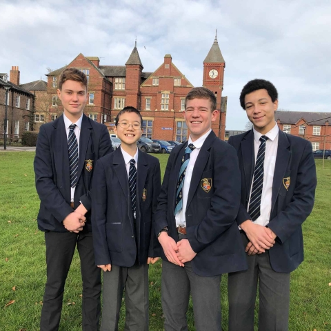Investing in their futures: (l-r) Archie, Jie, Bertie and Tristan