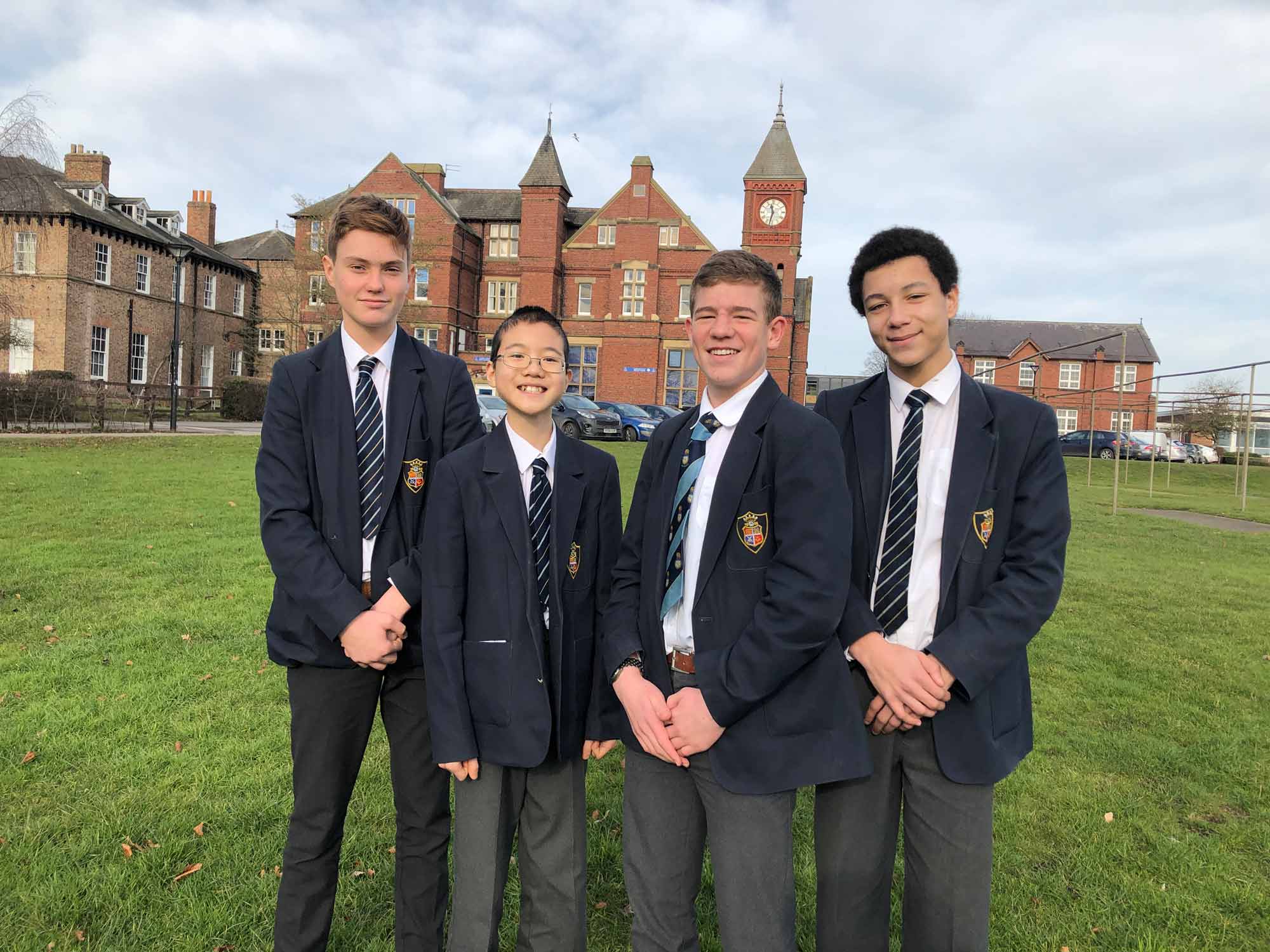 Investing in their futures: (l-r) Archie, Jie, Bertie and Tristan