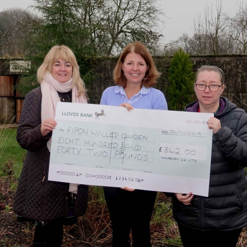 Charity Support! Charity chief executive Victoria Ashley (centre) with Michelle Henstock, left and Fiona Brown, both from Wolseley UK