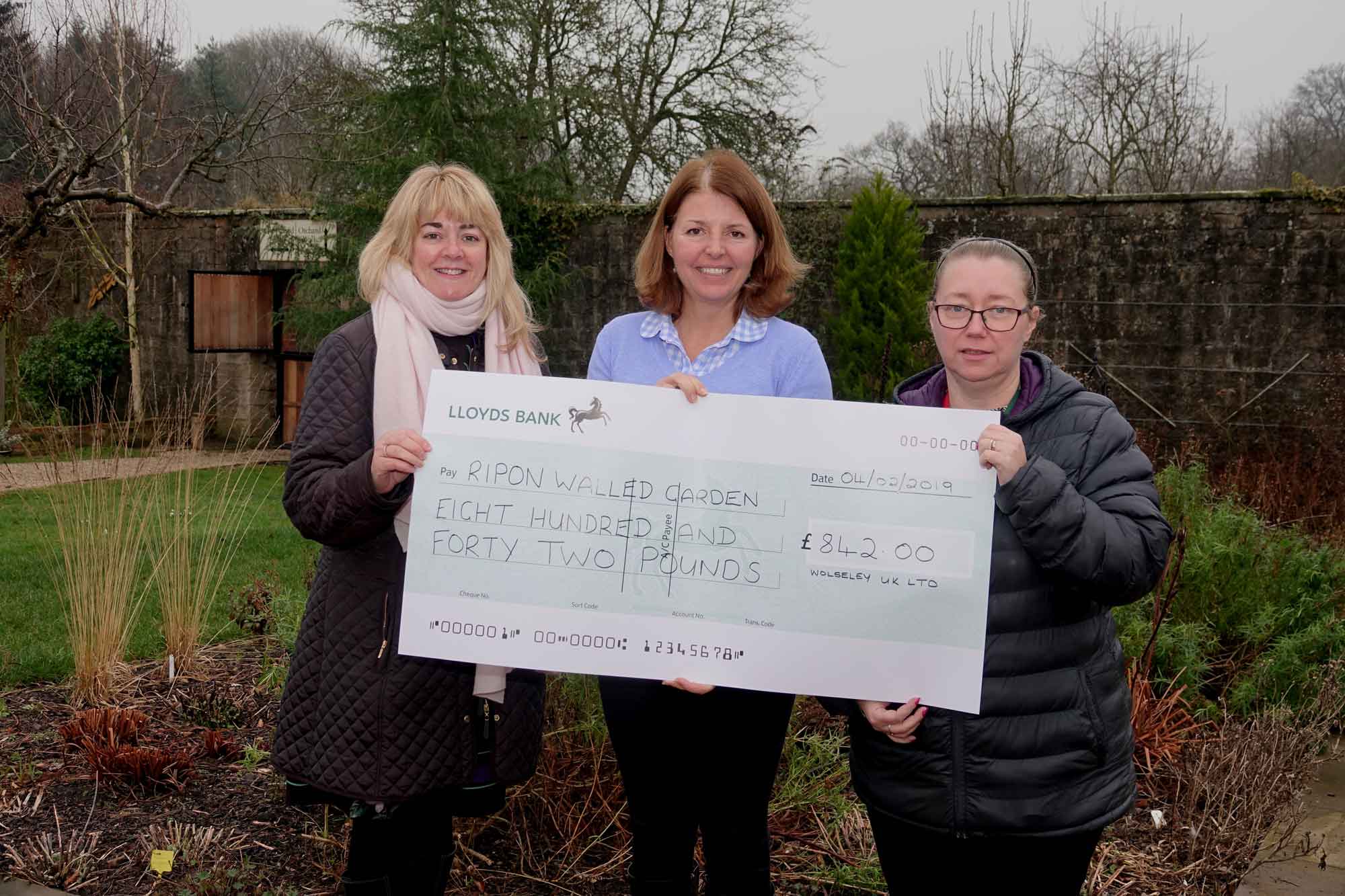 Charity Support! Charity chief executive Victoria Ashley (centre) with Michelle Henstock, left and Fiona Brown, both from Wolseley UK