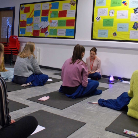 Rossett students take part in mindfulness sessions during Children’s Mental Health Week 2019