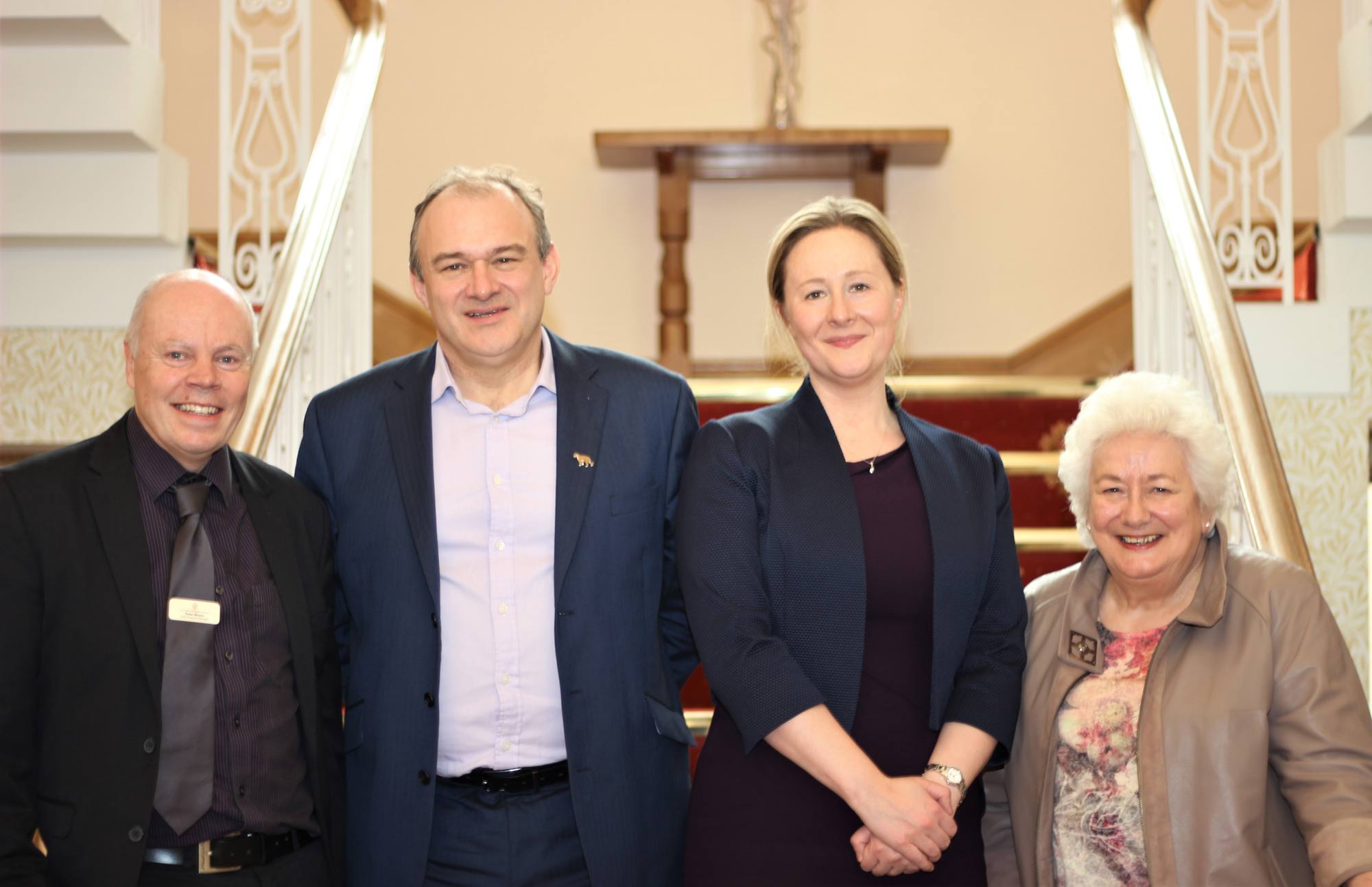 Peter Moore (Chief Financial Officer at the PTC), Sir Ed Davey MP, Judith Rogerson, Baroness Angela Harris (President of the Police Treatment Centres Trust)