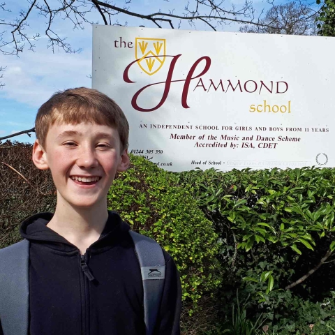 reddie Button, from Starbeck in Harrogate, has gained a much sought-after funded place at The Hammond School in Chester