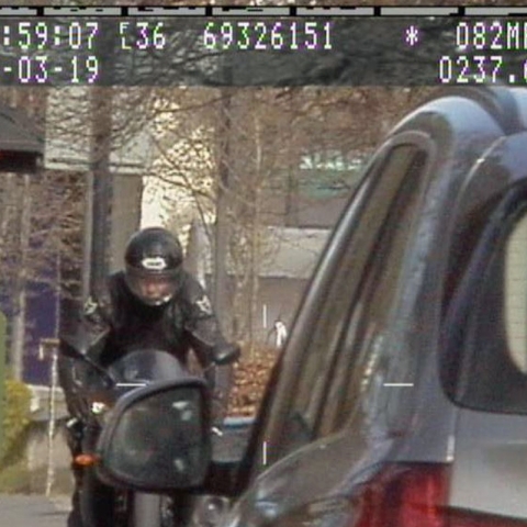 A motorcyclist has been banned from the roads after riding through central Harrogate at 82mph