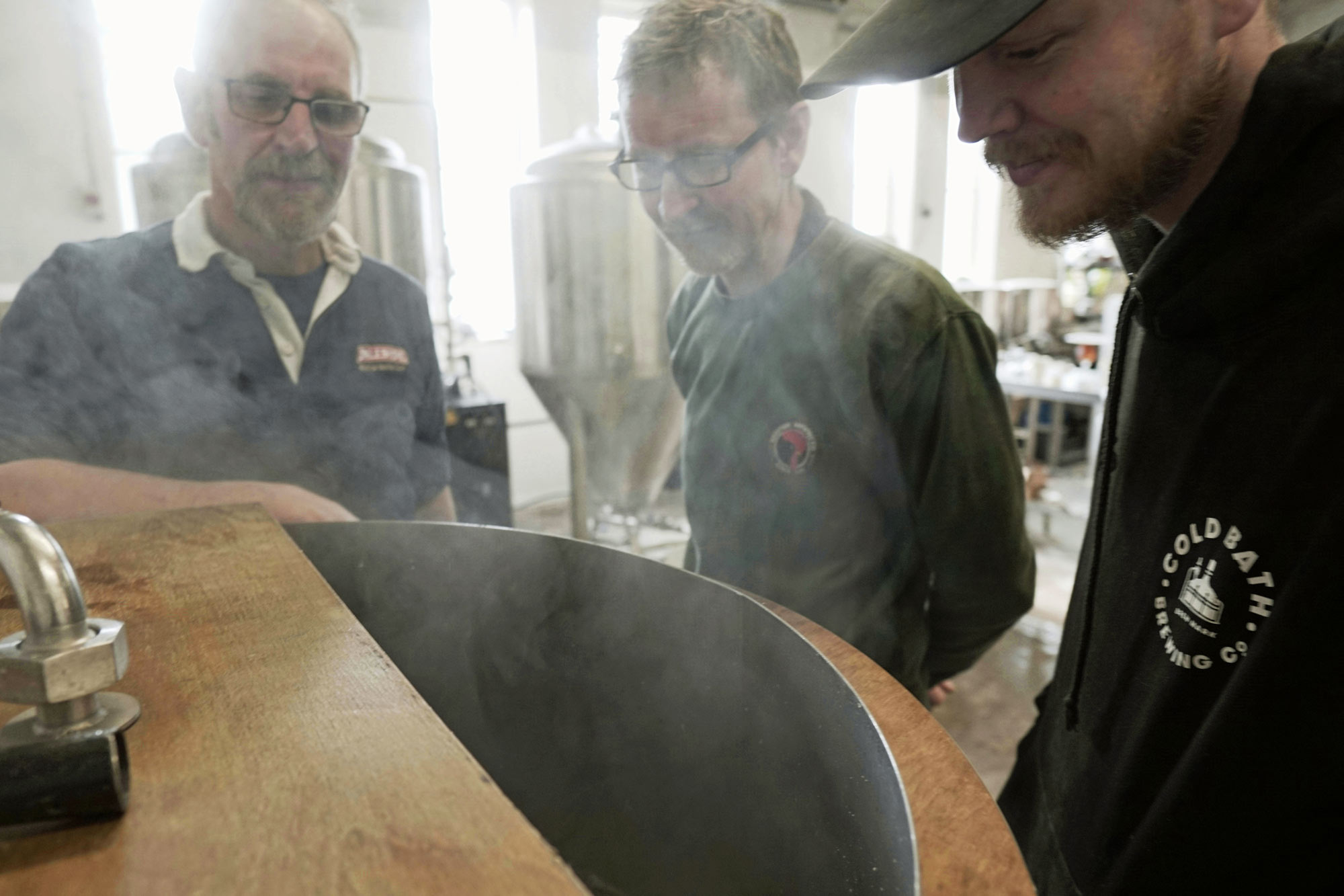 Stewart Goddard, Brewing Team Leader at Roosters, Craig Witty, Brewer at Daleside and Matt Forunte from Cold Bath Brewing