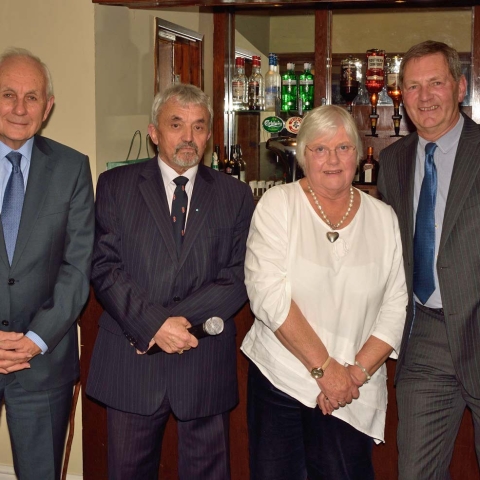 Tockwith Committee and Friends Dinner are former chairman Mike Tham, new chairman Allan Robinson, show president Dee Alton and former chairman Sam Blacker