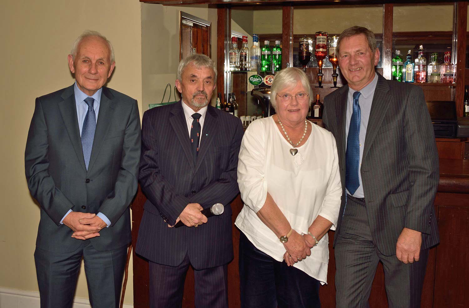 Tockwith Committee and Friends Dinner are former chairman Mike Tham, new chairman Allan Robinson, show president Dee Alton and former chairman Sam Blacker