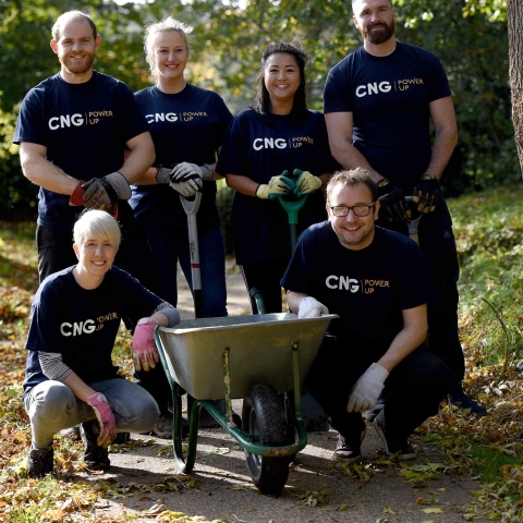 Some of Team CNG volunteering for Henshaws Arts & Crafts