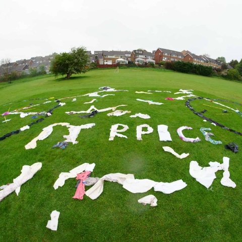 Coppice Valley Art, that looked better from the ITV helicopter than a step ladder!