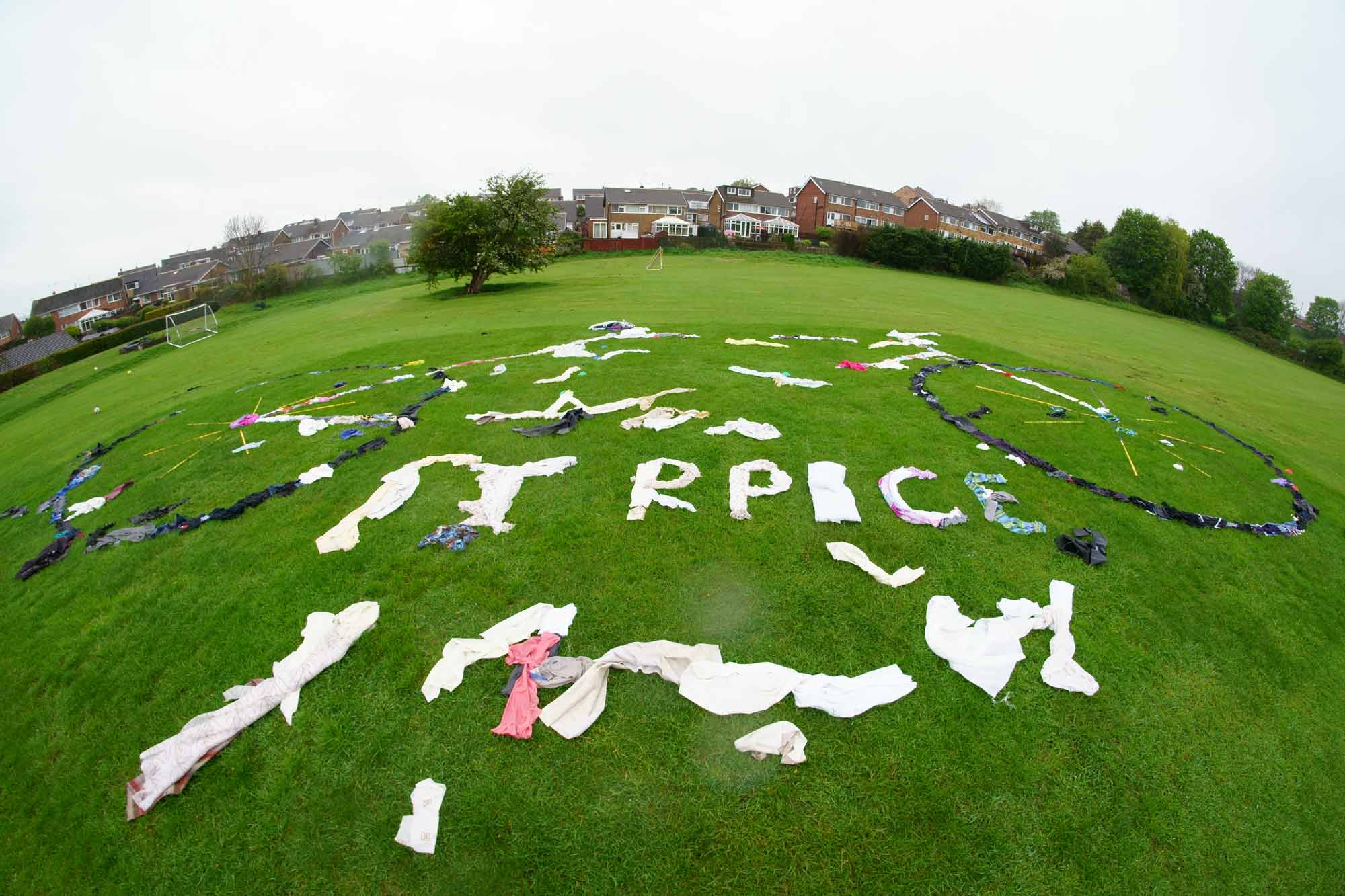 Coppice Valley Art, that looked better from the ITV helicopter than a step ladder!