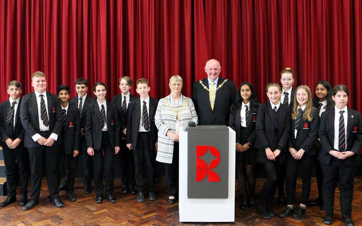 Rossett School students meet the new Mayor of Harrogate, Coun Stuart Martin