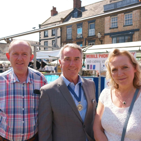 Cllr Andrew Willoughby, Cllr Phil Ireland and Kathy Allday