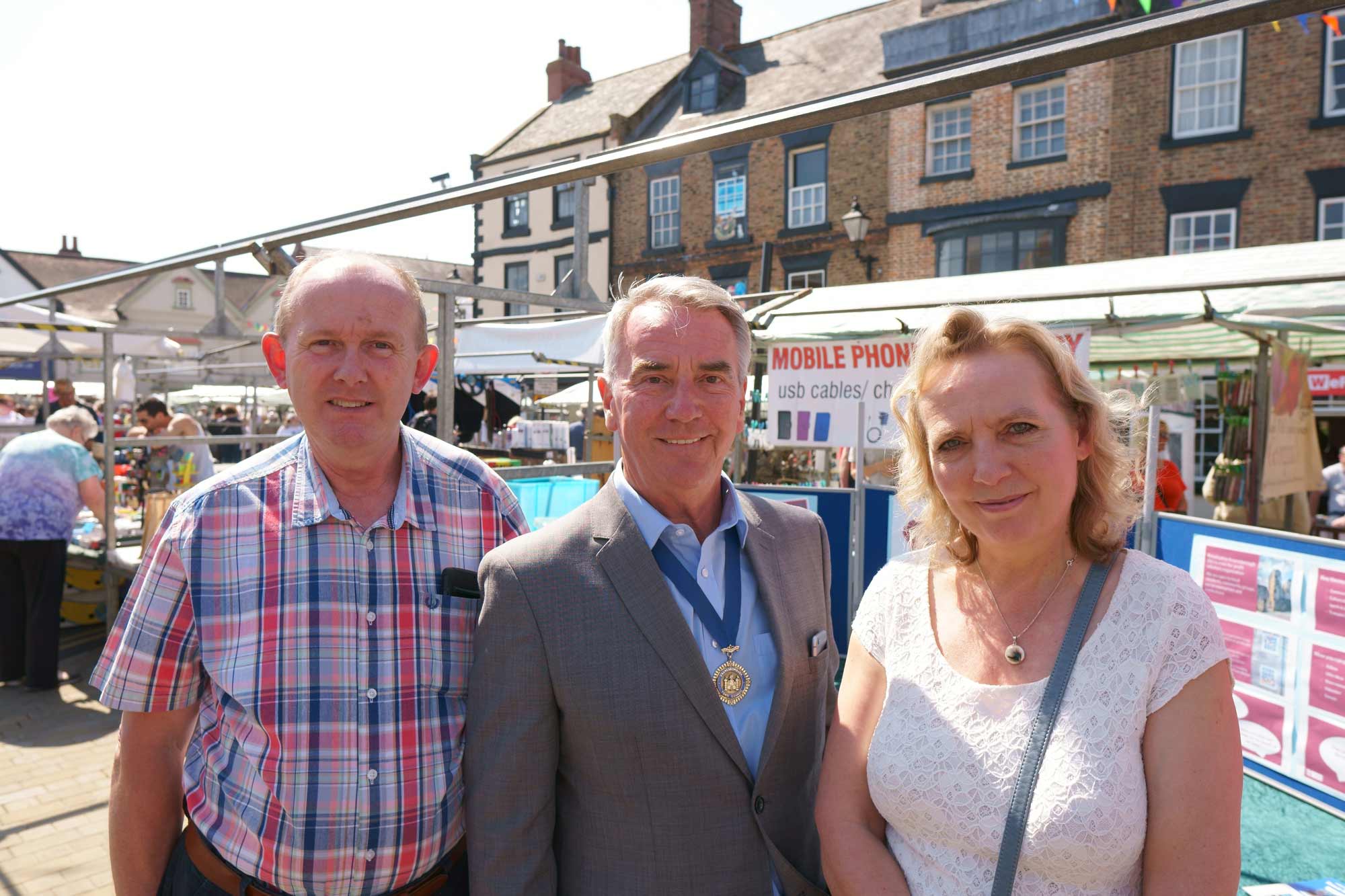 Cllr Andrew Willoughby, Cllr Phil Ireland and Kathy Allday