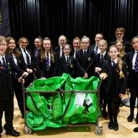 Harrogate High School, Eco Warriors. They will take a leading role in collecting recyclable material for the art installation