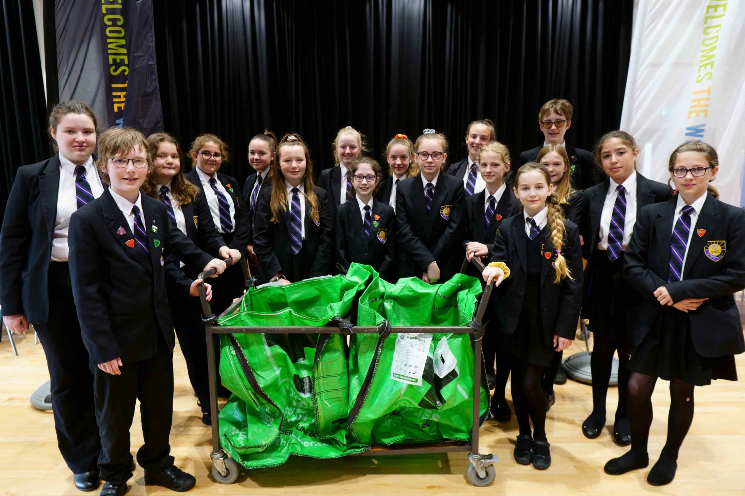 Harrogate High School, Eco Warriors. They will take a leading role in collecting recyclable material for the art installation