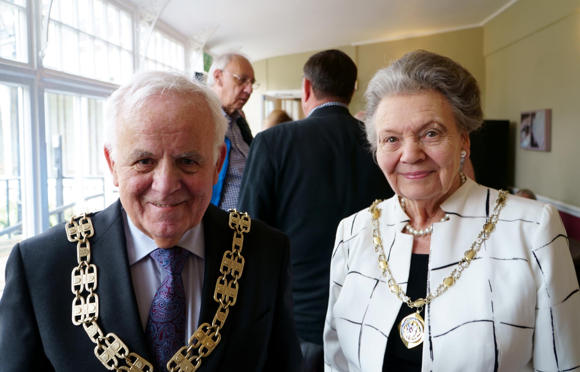 Chairman of the North Yorkshire County Council, Jim Clark with consort Mrs Shirley Fawcett