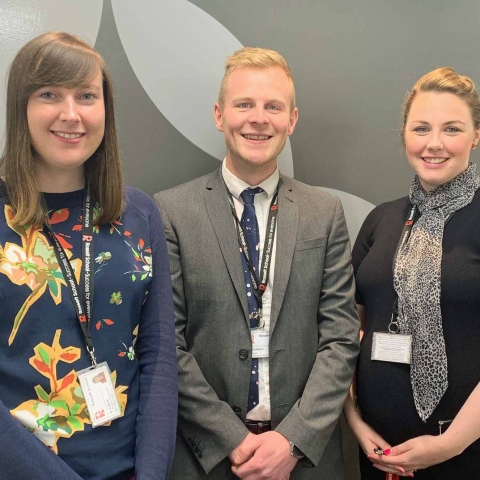 Rossett School teachers Nicole Veitch, Claire Reed and Christian Bruce-Halliwell, pictured from left, are among the first in the UK to gain national Chartered Teacher status