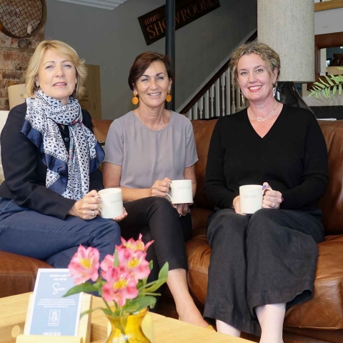 Welcome to the Club! Pictured from left are Christine Armstrong, Harrogate BID; Tracy Eckart, Indigo Furniture; and Lis Robinson, Harrogate BID