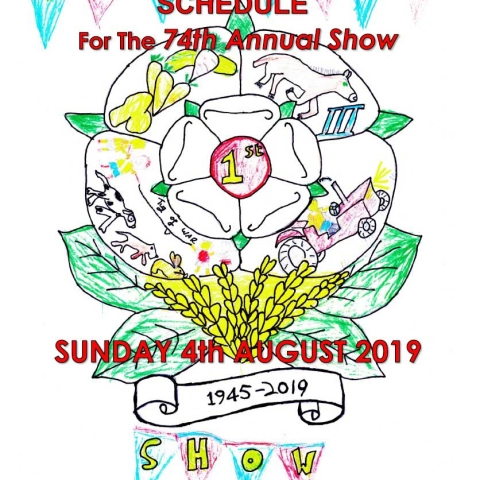 The front cover of this year’s Tockwith Show schedule designed by Thaddaeus Clay, a winner in last year’s children’s section