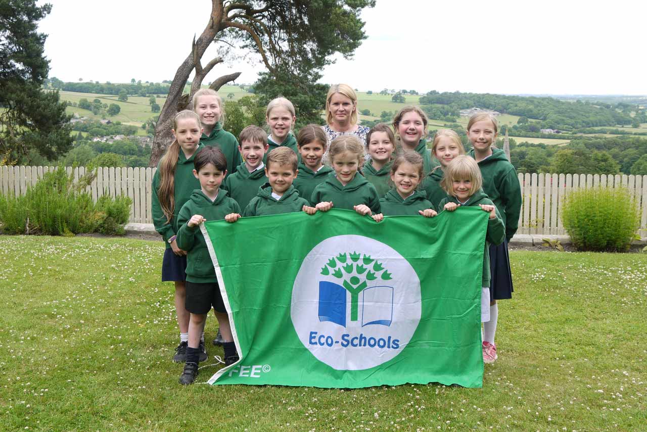 BGS teacher Nicola Shillam and members of the Belmont Grosvenor School Eco clubs