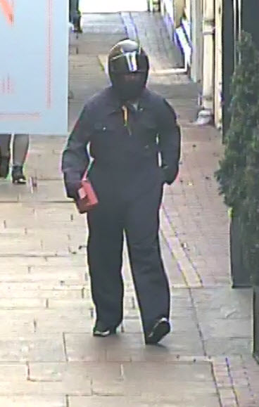 Okumu on Market Row, Northallerton prior to his raid on Bradleys The Jewellers in Northallerton on 11 March 2019