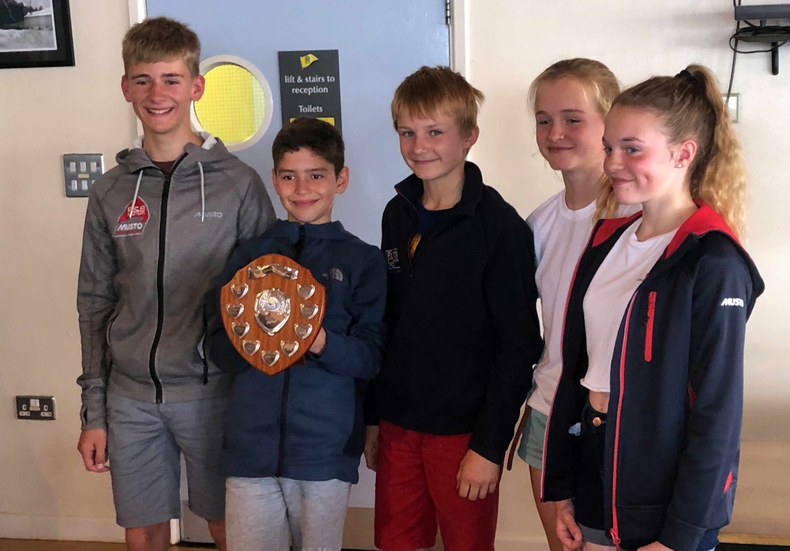 winning team (from left to right: Oliver and Matthew Rayner, Ryeland School, William Bailey, Esme Barraclough and Tilda Brayshay, Harrogate Grammar School)