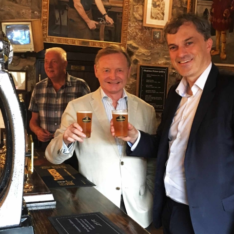 Simon Theakston and Julian Smith MP