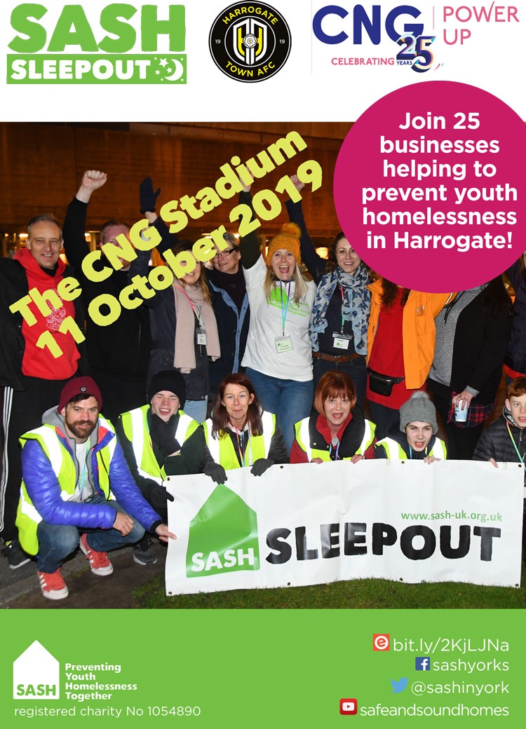 SASH sleepout cng stadium harrogate