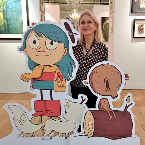 Karen Southworth, curator of the Mercer Art Gallery, with Hilda