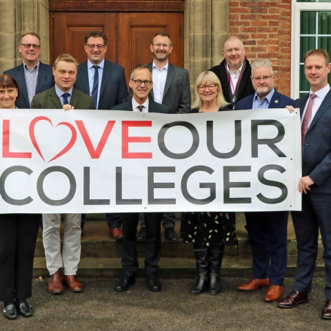 Kate Roe, Darlington College; Chris Nicholls, Association of Colleges; Tim Whitaker, Askham Bryan College; Phil Sayles, Selby College; Bill Meredith, Bishop Burton College; Danny Wild, Harrogate College; Gill Alton, TEC Partnership Group; Adrian Sugden, Henshaws Specialist College; Mike Welsh, East Riding College; Lee Probert, York College